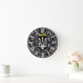 Ukraine & Ukraine Karte Camouflage / Tryzub Round Runde Wanduhr (Zuhause)