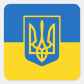 Ukraine, Ukraine Quadratischer Aufkleber (Vorderseite)