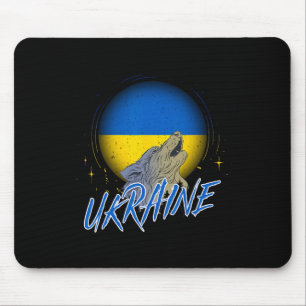 Ukraine Ukraine T-Shirt Wolfs Vintage Retro Ukrain Mousepad