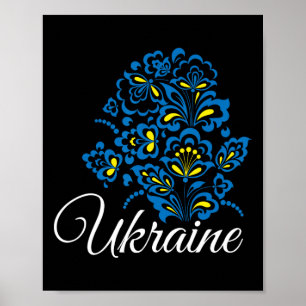 Ukraine Ukrainer Ukrainisch Kiew Trysub Flagge 12 Poster