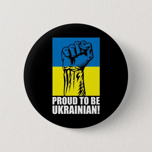 Ukraine Ukrainer Ukrainisch Kiew Trysub Flagge 14 Button (Vorderseite)