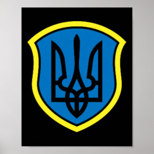 Ukraine Ukrainer Ukrainisch Kiew Trysub Flagge 15  Poster