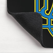 Ukraine Ukrainer Ukrainisch Kiew Trysub Flagge 1  Mousepad (Ecke)