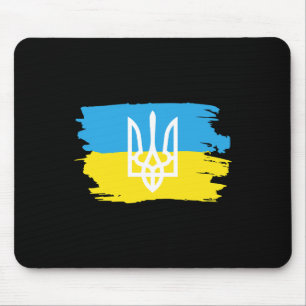 Ukraine Ukrainer Ukrainisch Kiew Trysub Flagge 3  Mousepad
