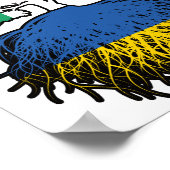 Ukraine Ukrainisch Irland Tree Roots Flag Poster (Ecke)