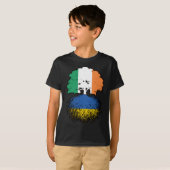 Ukraine Ukrainisch Irland Tree Roots Flag T-Shirt (Vorne ganz)