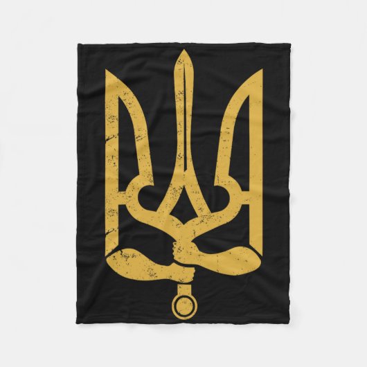 Ukraine Ukrainisch Kiew Trysub Flagge 10 Fleecedecke (Vorderseite)