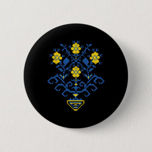 Ukraine Ukrainisch Kiew Trysub Flagge 11 Button