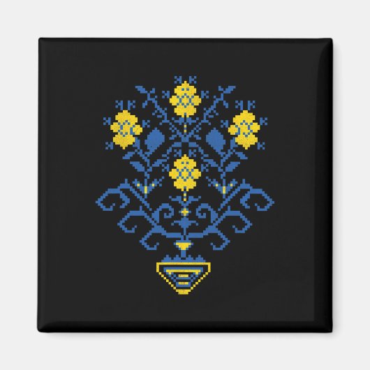 Ukraine Ukrainisch Kiew Trysub Flagge 11 Magnet (Vorne)