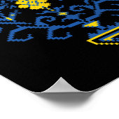 Ukraine Ukrainisch Kiew Trysub Flagge 11 Poster (Ecke)