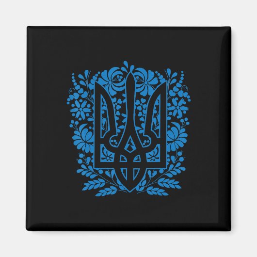 Ukraine Ukrainisch Kiew Trysub Flagge 14 Magnet (Vorne)
