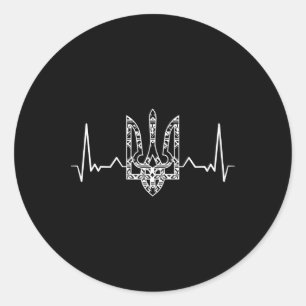 Ukraine Ukrainisch Kiew Trysub Flagge 3  Runder Aufkleber