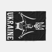 Ukraine Ukrainisch Kiew Trysub Flagge 8 Fleecedecke (Vorderseite (Horizontal))