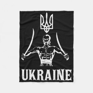 Ukraine Ukrainisch Kiew Trysub Flagge 8  Fleecedecke