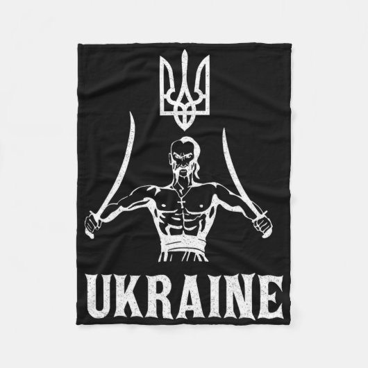 Ukraine Ukrainisch Kiew Trysub Flagge 8 Fleecedecke (Vorderseite)