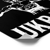 Ukraine Ukrainisch Kiew Trysub Flagge 8  Poster (Ecke)
