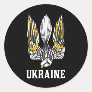 Ukraine Ukrainisch Kiew Trysub Osteuropa 3 Runder Aufkleber