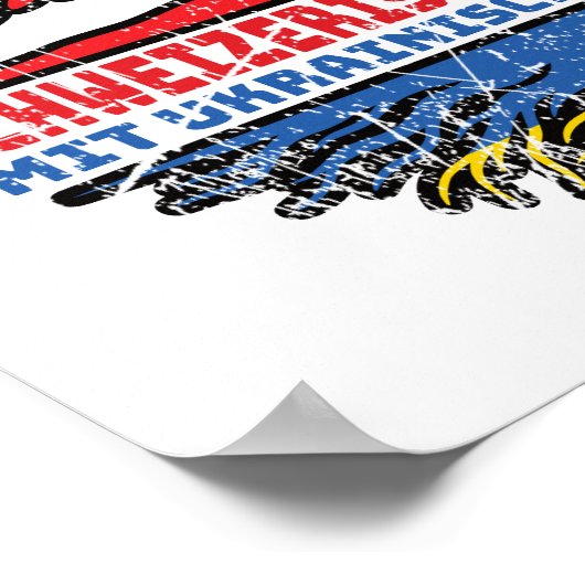 Ukraine Ukrainisch Schweizer Schweiz Baum Wurzel Poster (Ecke)