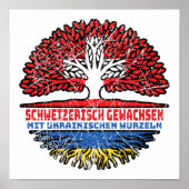 Ukraine Ukrainisch Schweizer Schweiz Baum Wurzel Poster (Vorne)