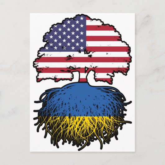 Ukraine Ukrainisch USA Vereinigte Staaten Postkarte (Vorderseite)
