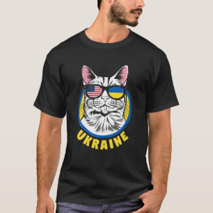 Ukraine Ukrainische Amerikanisch-amerikanische Fla T-Shirt