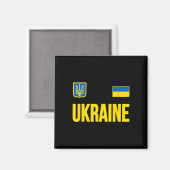 Ukraine Ukrainische Flagge 2 Magnet (Vorderseite/Rückseite)