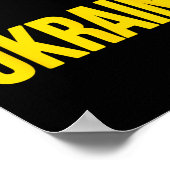 Ukraine Ukrainische Flagge 2 Poster (Ecke)