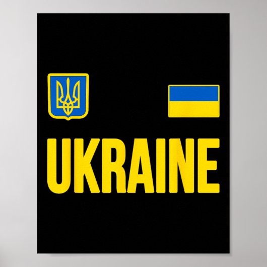 Ukraine Ukrainische Flagge 2 Poster (Vorne)