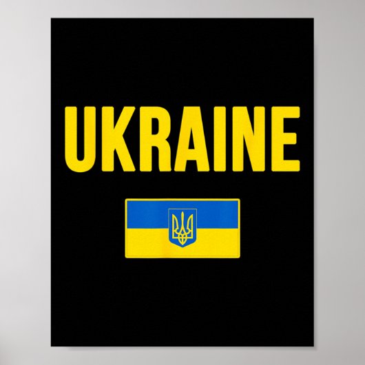 Ukraine Ukrainische Flagge 3 Poster (Vorne)