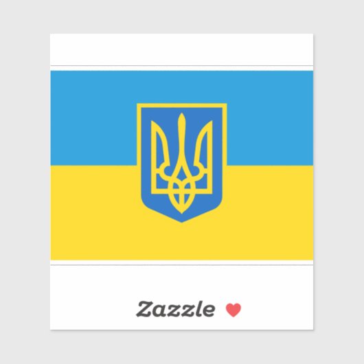 Ukraine, ukrainische Flagge Aufkleber (Blatt)