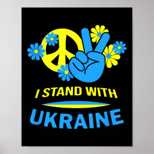Ukraine Ukrainische Flagge Frieden In der Ukraine  Poster