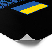 Ukraine Ukrainische Flagge Grafik Poster (Ecke)