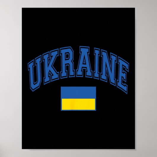 Ukraine Ukrainische Flagge Grafik Poster (Vorne)
