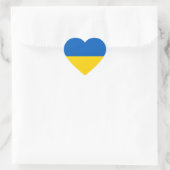 Ukraine - ukrainische Flagge Herz-Aufkleber (Tasche)