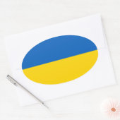 Ukraine/ukrainische Flagge Ovaler Aufkleber (Umschlag)