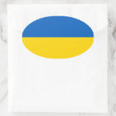 Ukraine/ukrainische Flagge Ovaler Aufkleber (Tasche)