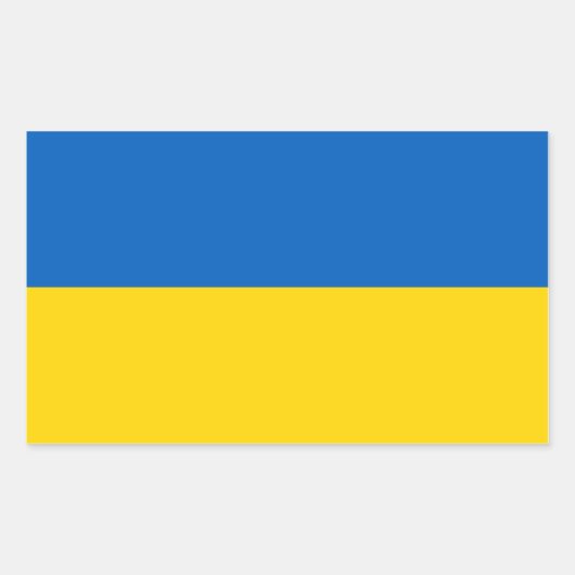 Ukraine/ukrainische Flagge Rechteckiger Aufkleber (Vorderseite)
