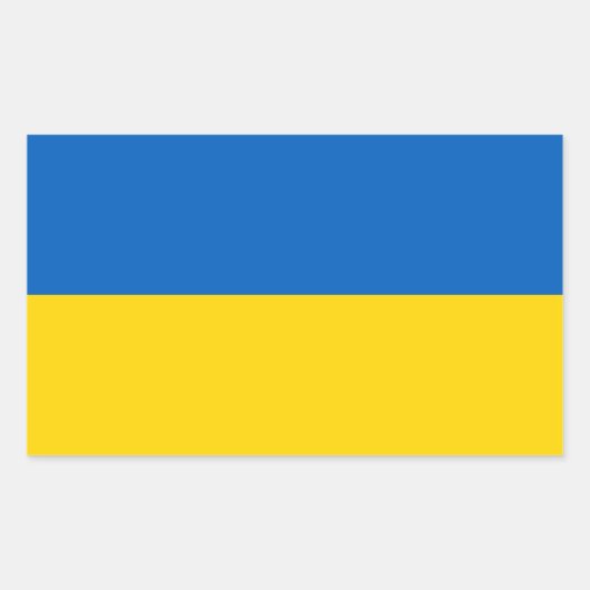 Ukraine - ukrainische Flagge Rechteckiger Aufkleber (Vorderseite)