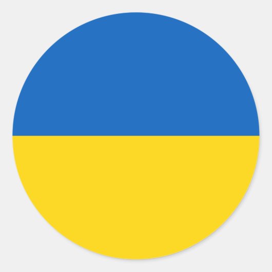 Ukraine - ukrainische Flagge Runder Aufkleber (Vorderseite)