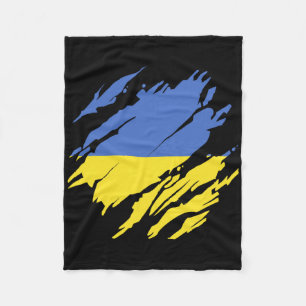 Ukraine Ukrainische Flagge Stolz Wurzeln Erbe  Fleecedecke