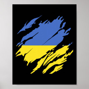 Ukraine Ukrainische Flagge Stolz Wurzeln Erbe  Poster