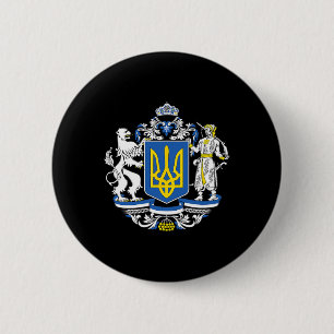 Ukraine Ukrainische Flagge Traditionell Button