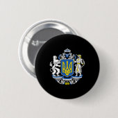 Ukraine Ukrainische Flagge Traditionell Button (Vorne & Hinten)