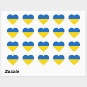 Ukraine ukrainische Nationalflagge Herzsticker Herz-Aufkleber (Blatt)