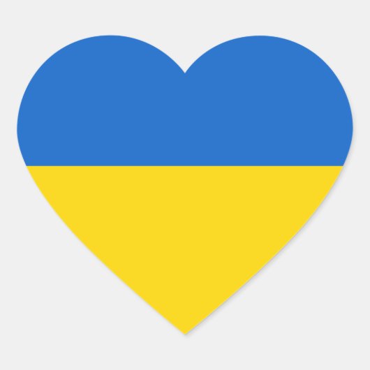 Ukraine ukrainische Nationalflagge Herzsticker Herz-Aufkleber (Vorderseite)
