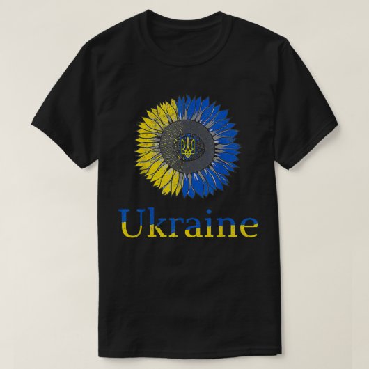 Ukraine Ukrainische Sonnenblume Vintag Ukrainisch T-Shirt (Design vorne)