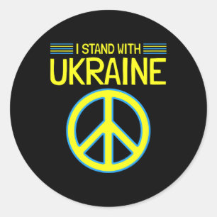 Ukraine Ukrainische Unterstützung Antikriegs Ich s Runder Aufkleber