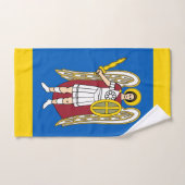 Ukraine und Kiew-Stadtmatte, ukrainische Flagge Badhandtuch Set (Handtuch)
