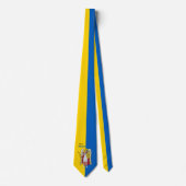 Ukraine und Kiew-Stadtmatte, ukrainische Flagge Krawatte (Vorderseite)