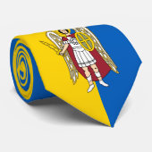 Ukraine und Kiew-Stadtmatte, ukrainische Flagge Krawatte (Gerollt)